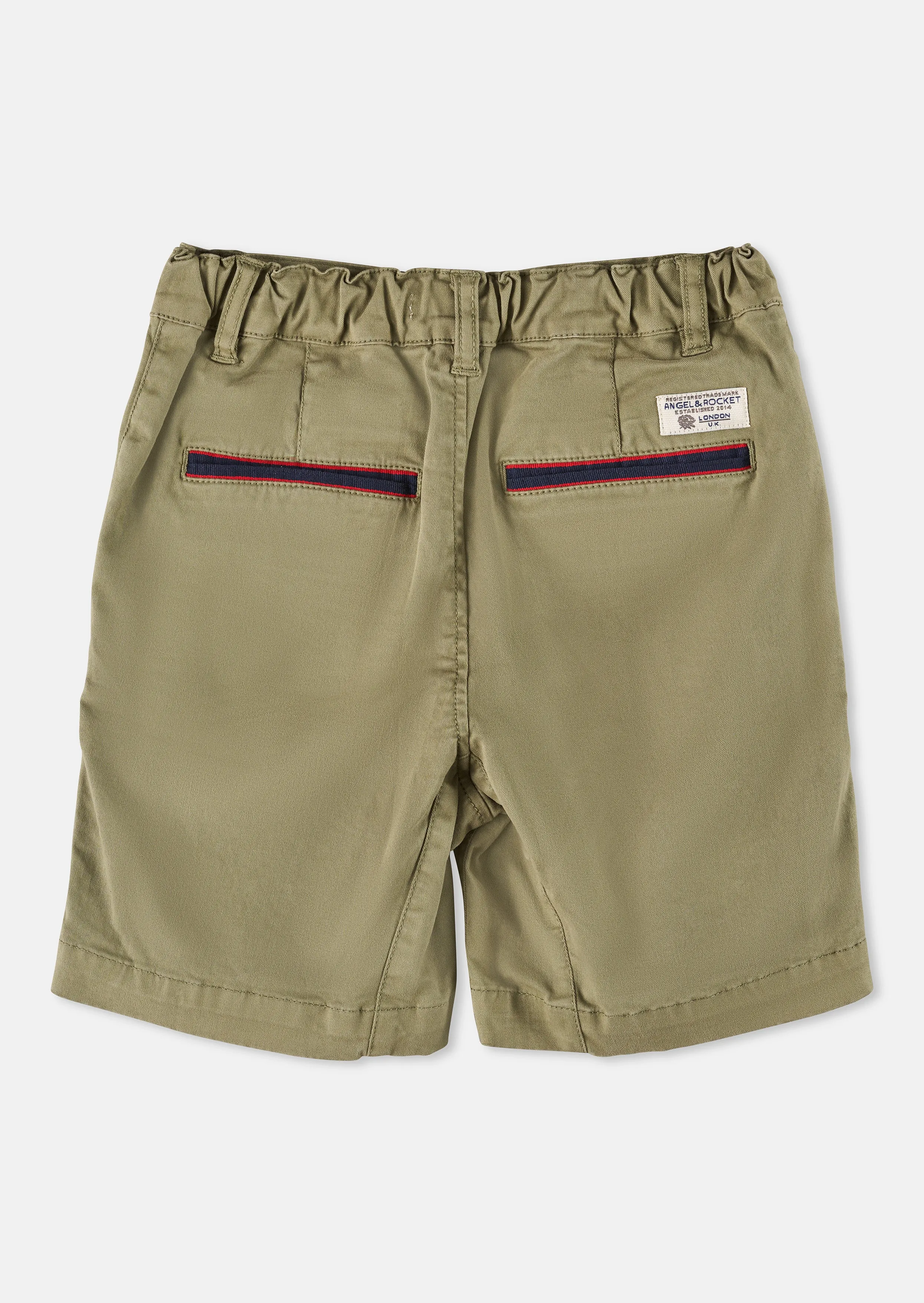 Boys Solid Green Cotton Shorts