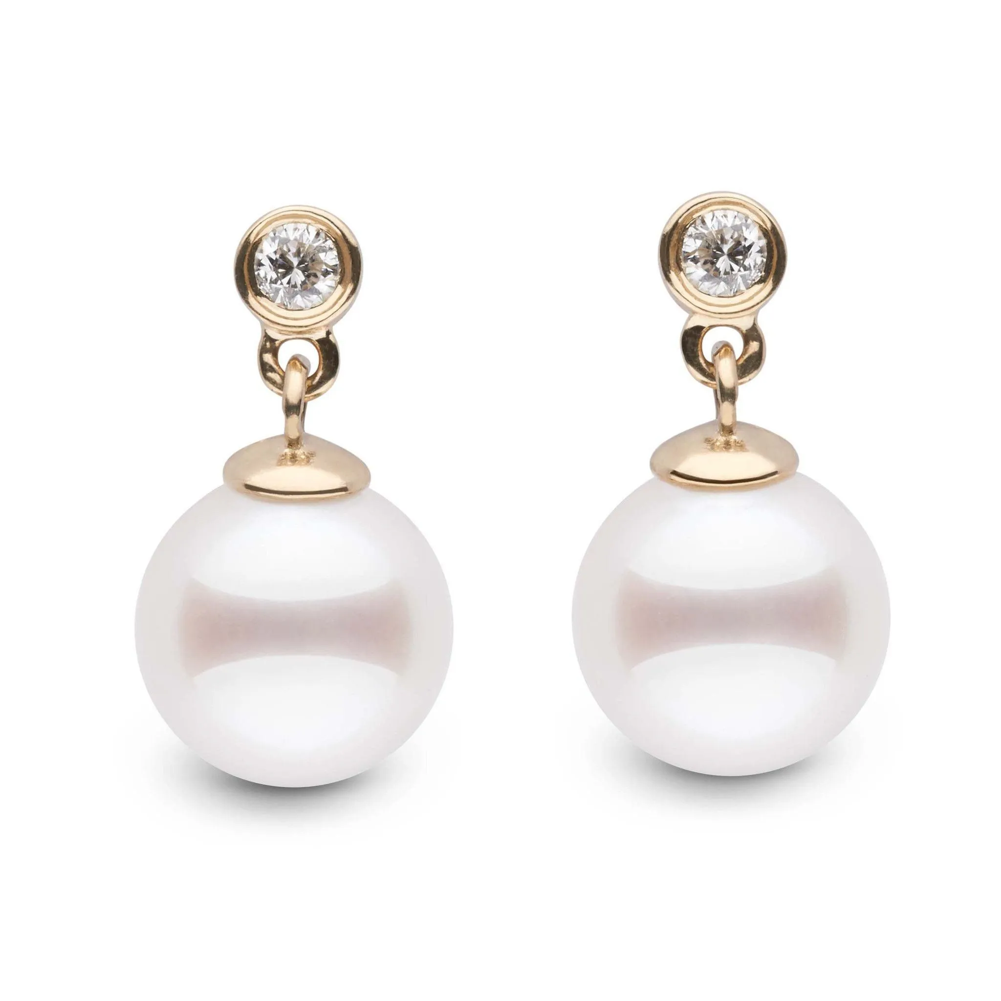 Brilliant Collection Akoya 7.5-8.0 mm Pearl & Diamond Earrings