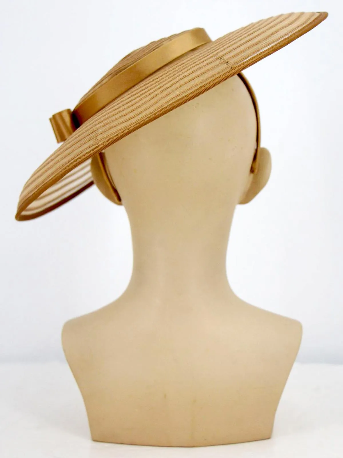 Bronze Sheer 1940s Style Tilt Hat