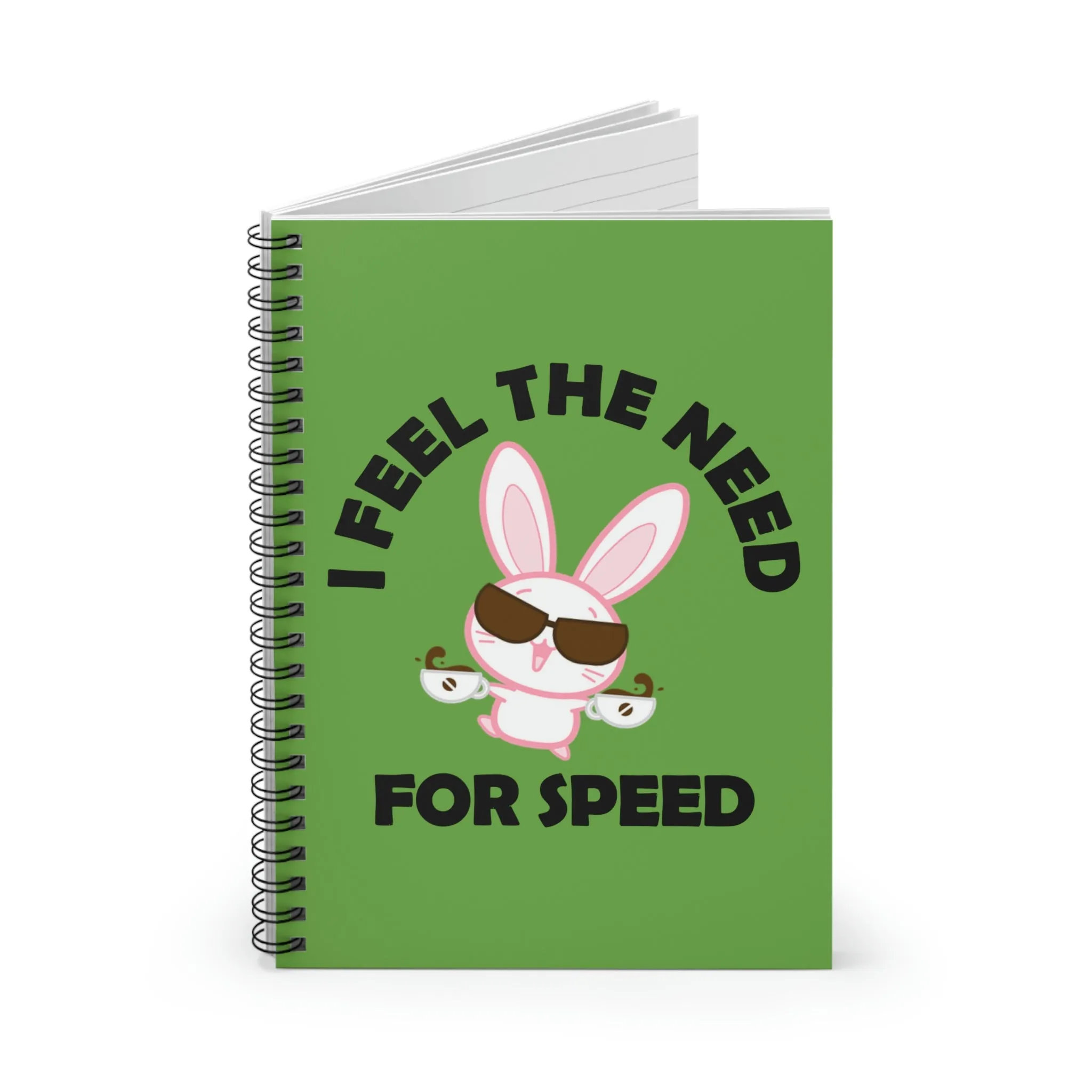 Bunny's Need For Speed, Spiral Lined Notebook (B)