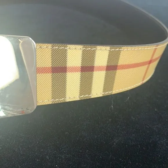 Burberry Men’s Reversible Vintage Checkered Belt