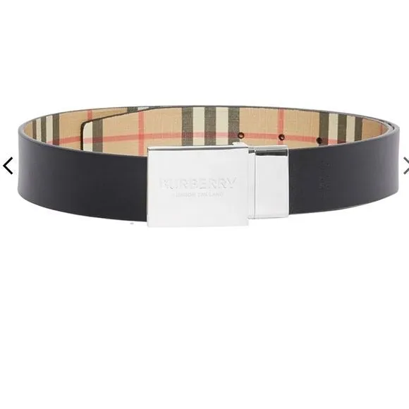 Burberry Men’s Reversible Vintage Checkered Belt