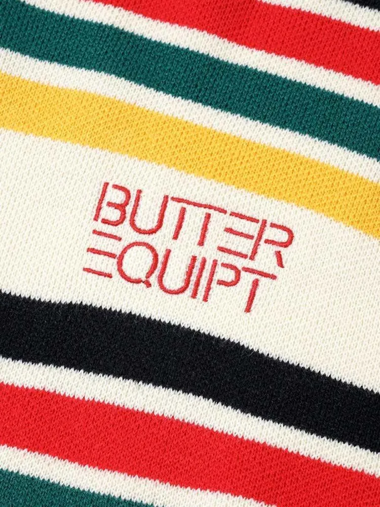 Butter Goods Stripe Knitted Sweater - Cream