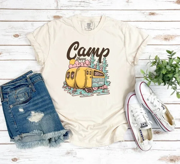 Camp Happy Garment Dyed Tee