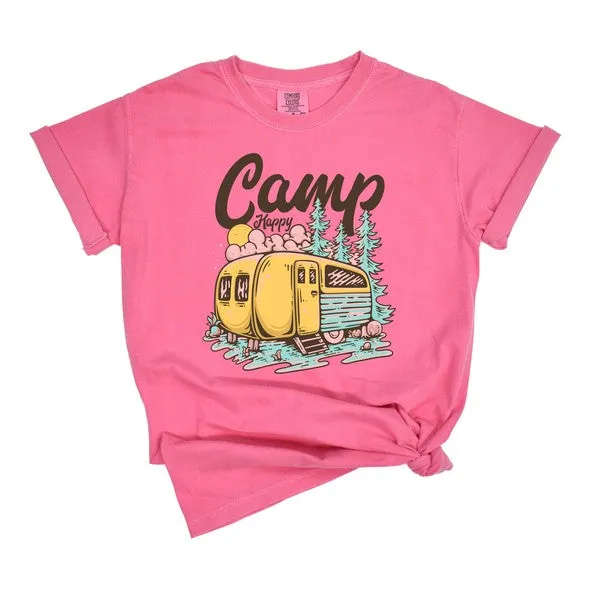 Camp Happy Garment Dyed Tee