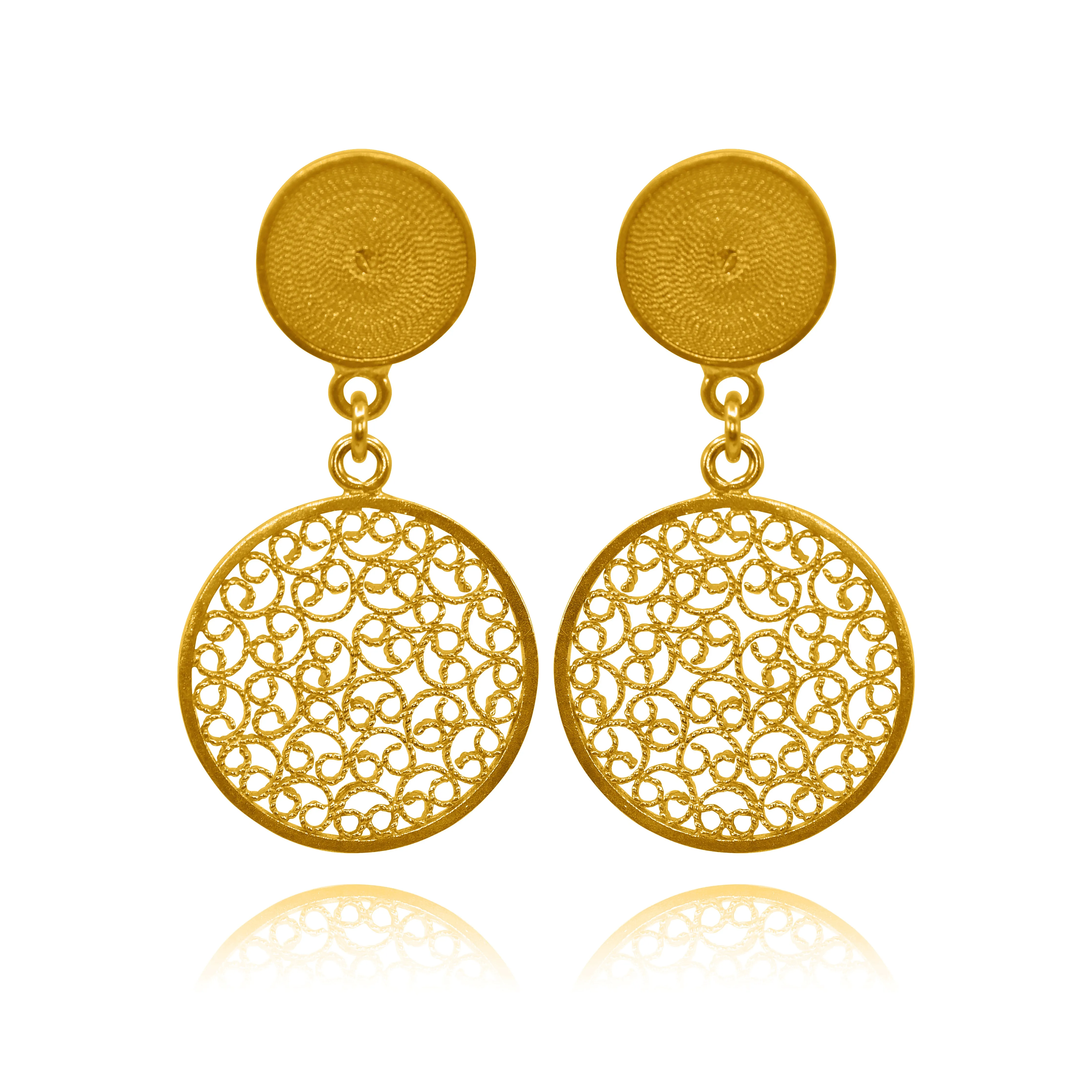 CATALINA SOLID GOLD 18K EARRINGS FILIGREE