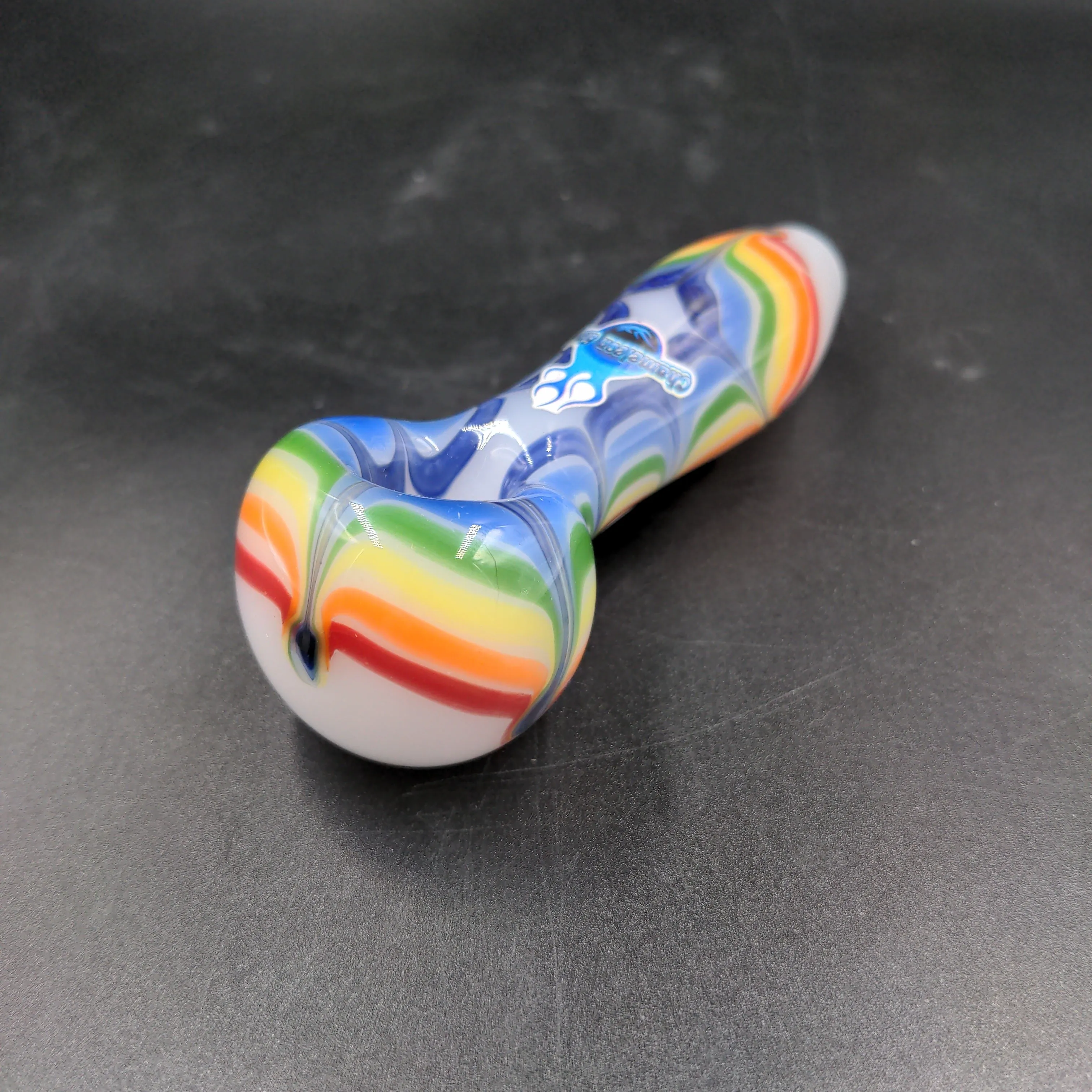 Chameleon Glass Rainbow Splat Hand Pipe 4