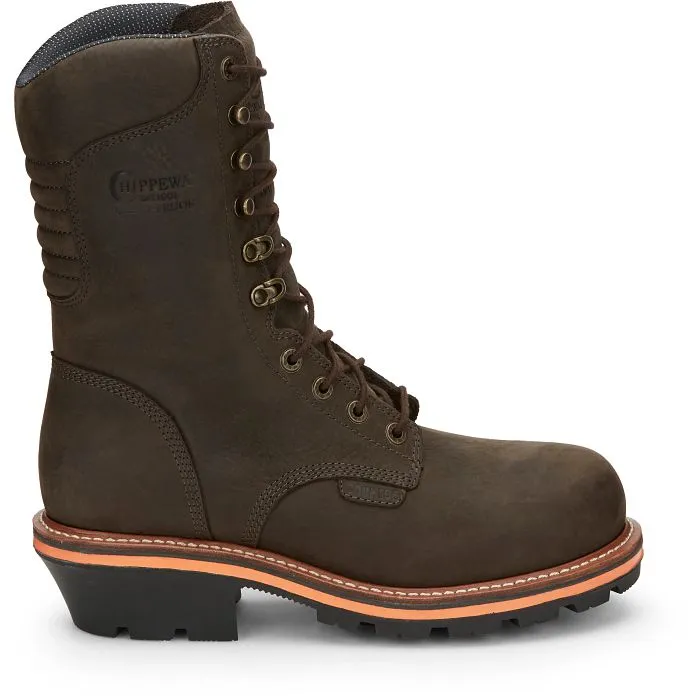 Chippewa Men's Thunderstruck 10" Nano Comp Toe Work Boot Brown- TH1031