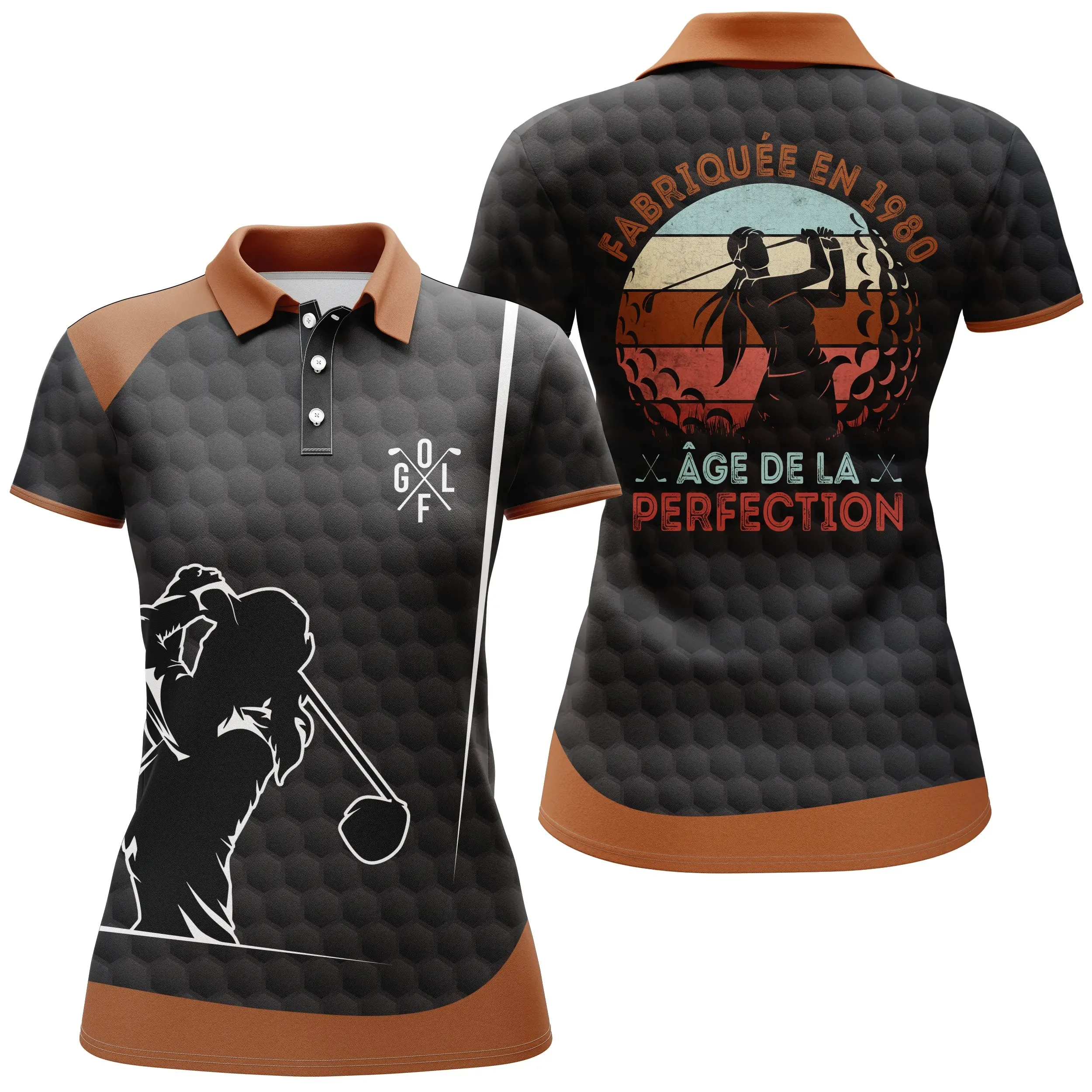 Chiptshirts - Polo De Golf, Cadeau Humour Pour Fans De Golf, Anniversaire 1980, Polo de Sport Homme et Femme, Fabriqué en 1980 - ge de la Perfection - CTS27052212