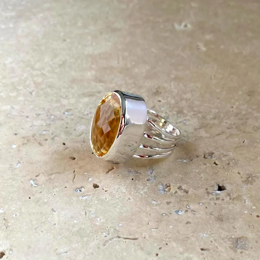 Citrine Ring - Lila