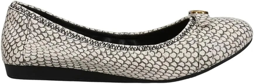 Cole Haan Tova Black/White Snake Print Slip On Rounded Toe Classic Ballet Flats