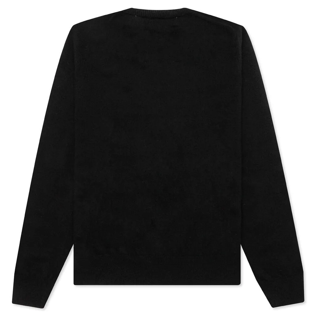 Comme des Garcons PLAY x the Artist Invader V-Neck Pullover - Black