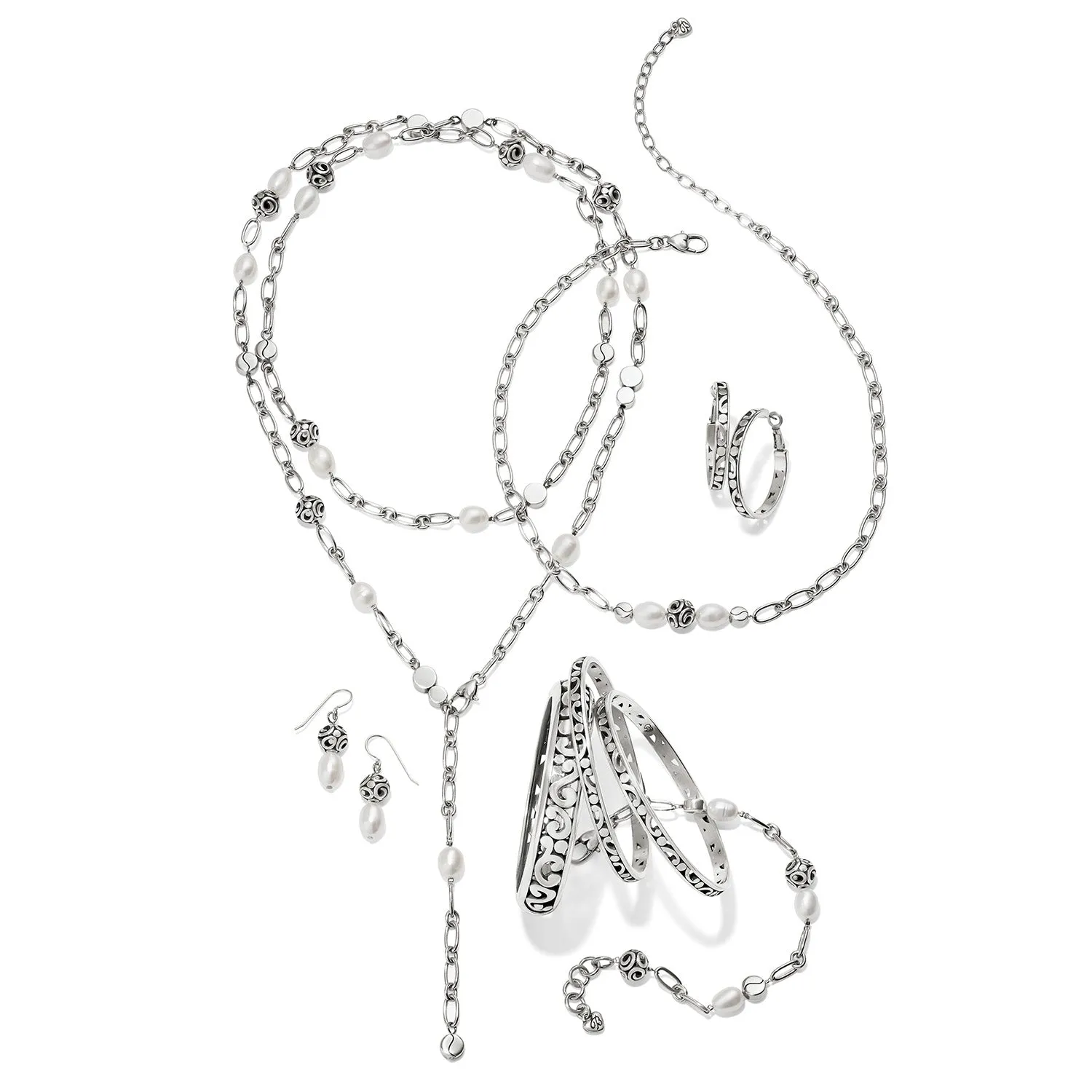 Contempo Pearl Adaptable Y Long Necklace