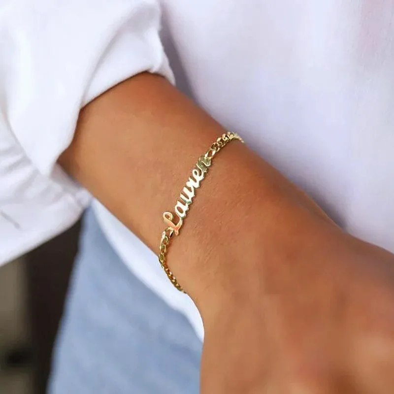 Cuban Chain Name Bracelet