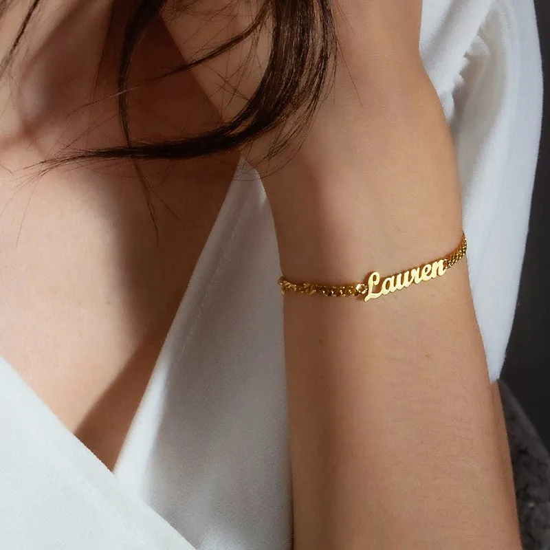 Cuban Chain Name Bracelet