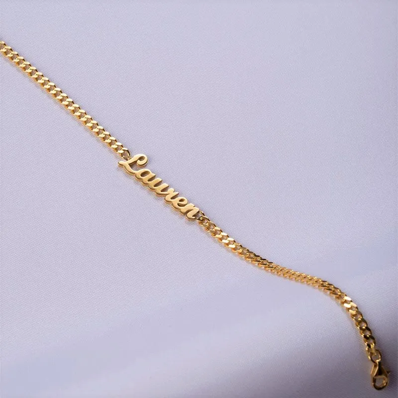 Cuban Chain Name Bracelet