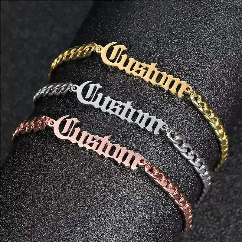 Cuban Chain Name Bracelet