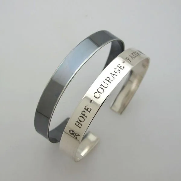 Custom Black Cuff Bracelet for Men