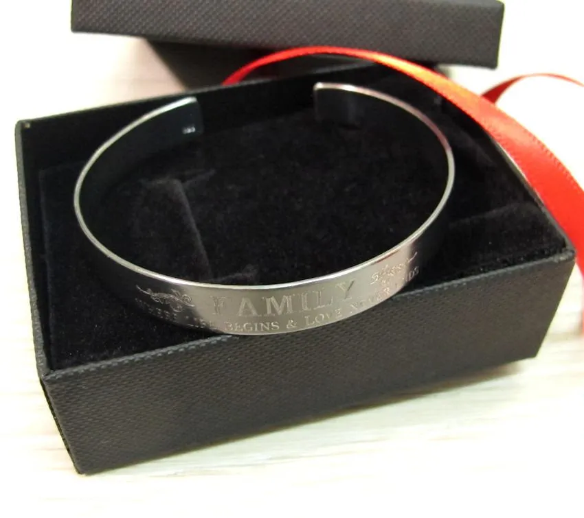 Custom Black Cuff Bracelet for Men