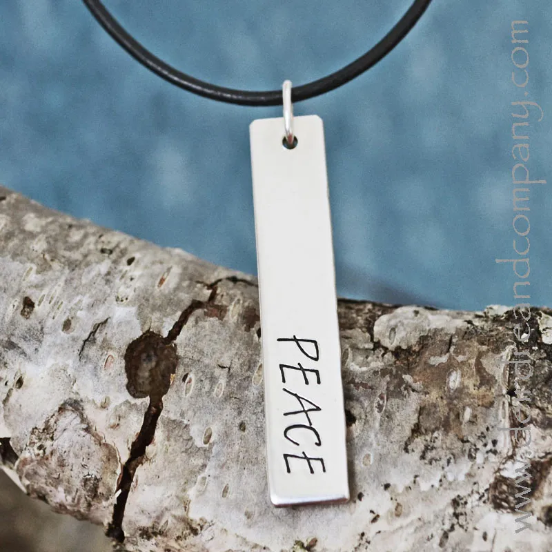 Customizable Big Bar Necklace in Silver