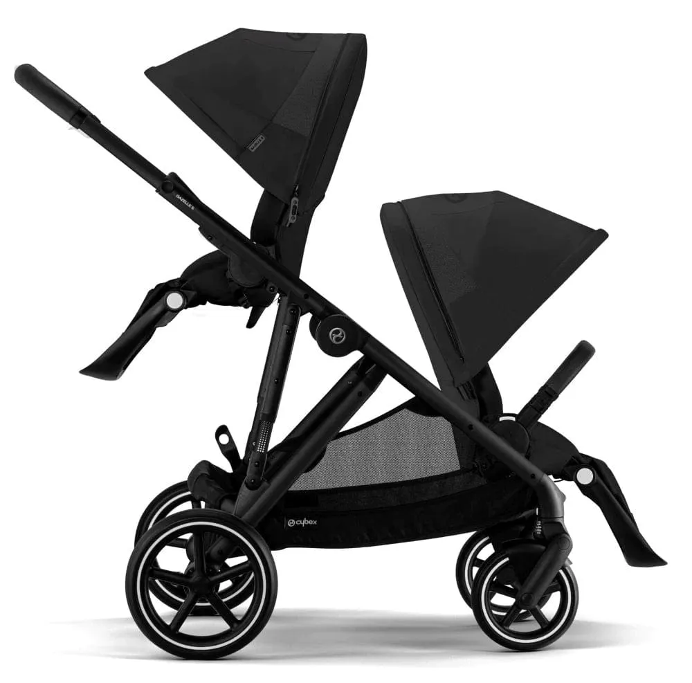 Cybex Gazelle S Double Tandem Pushchair - Black / Moon Black