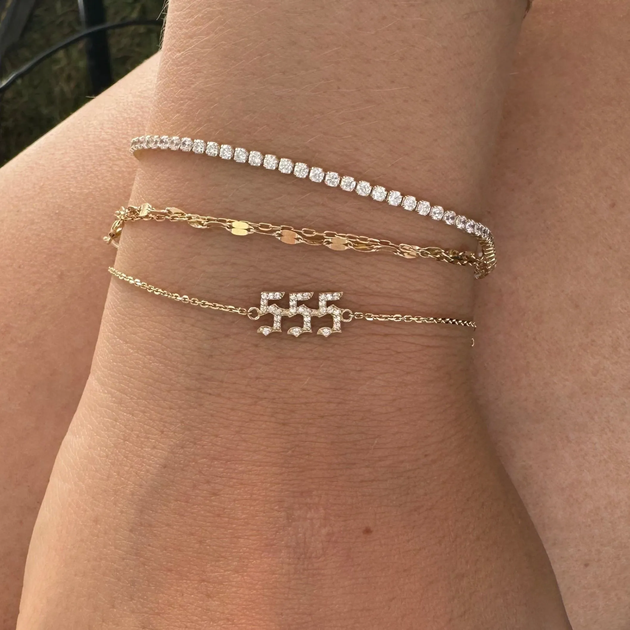 CZ Tennis Bracelet | 14k Yellow Gold