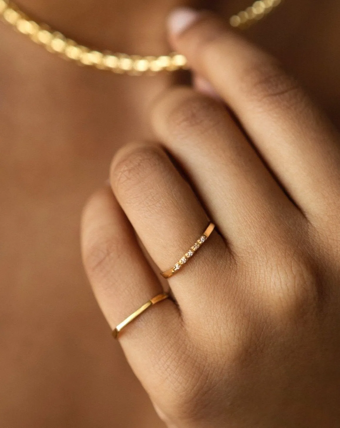 Diamond Bridge Ring - 10k Solid Gold