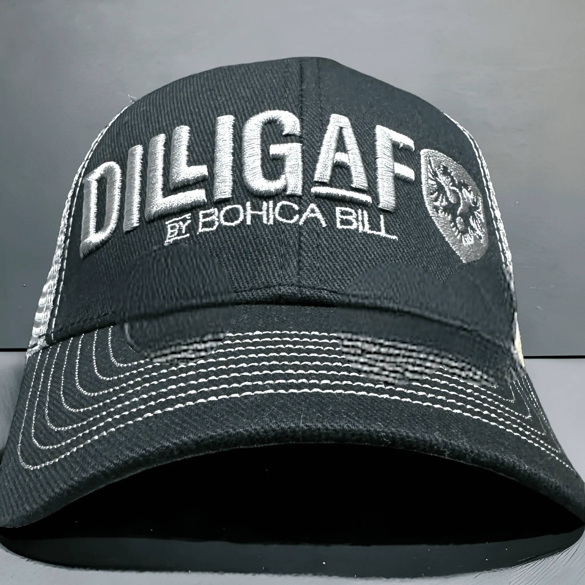 Dilligaf Mesh Gray & Black Adjustable Hat