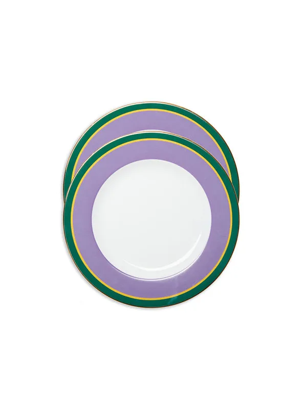 Dinner Plate set of 2 in Rainbow Viola