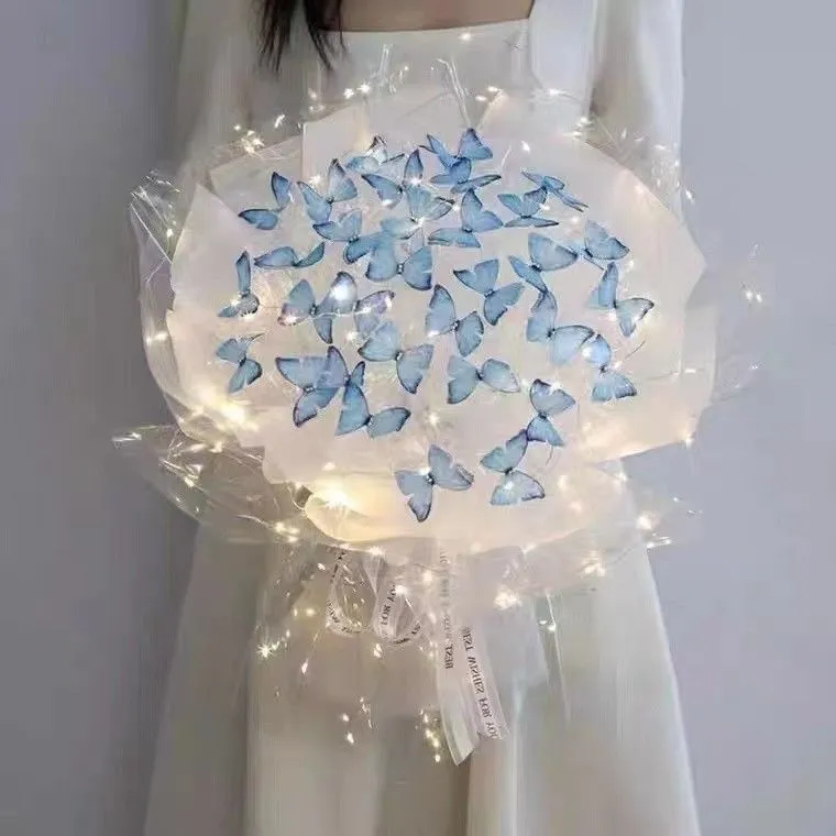 DIY Butterfly Wish you the best Flower Led Bouquet MK18440