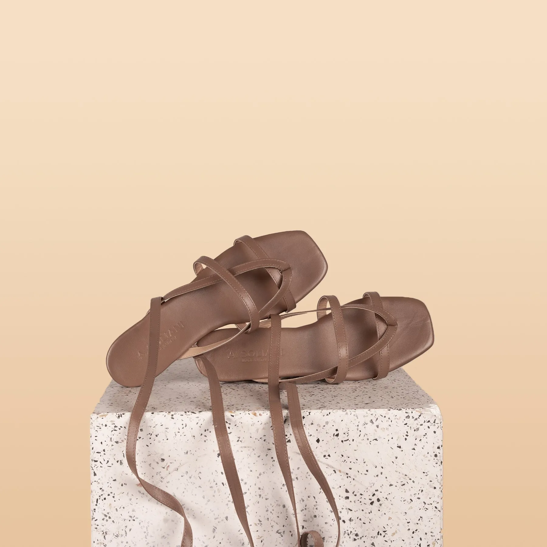 Doria - Taupe Nappa Sandals