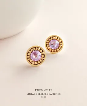 EDEN   ELIE Vintage Sparkle stud earrings - lilac purple