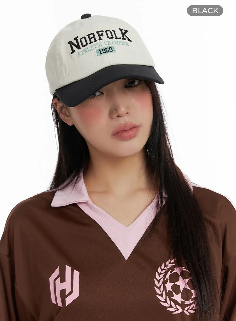 Embroidered Color Block Cap IF421