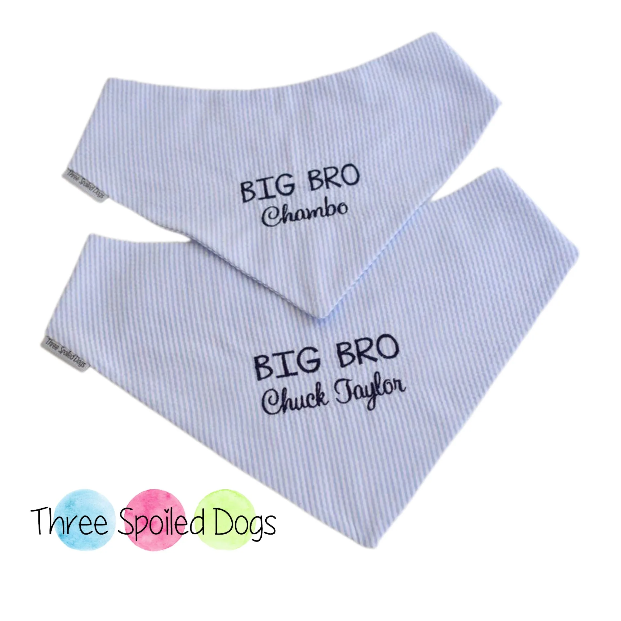 Engagement Annoucement Embroidered Dog Bandanas