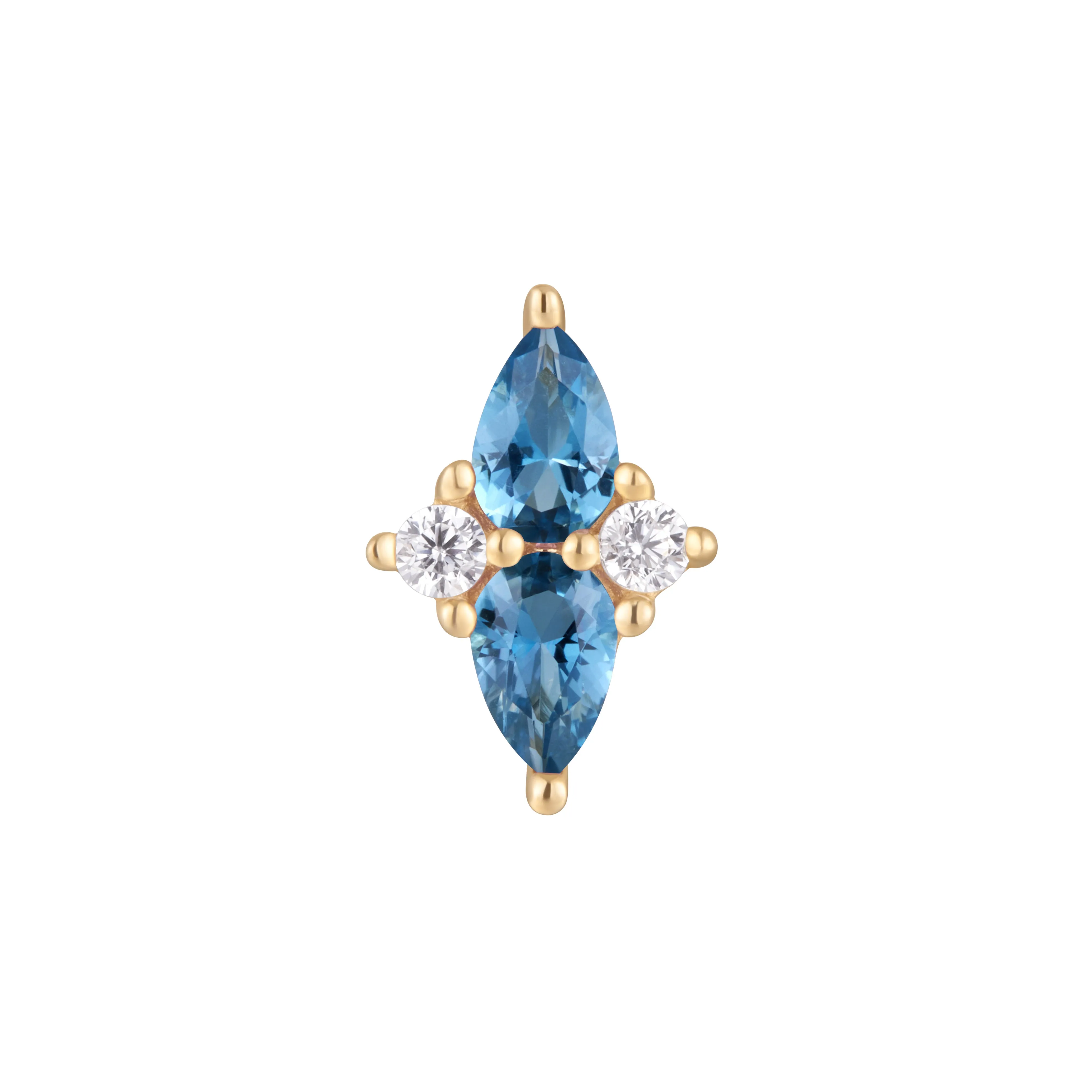 Ethereal - London Blue Topaz   CZ - Threadless End