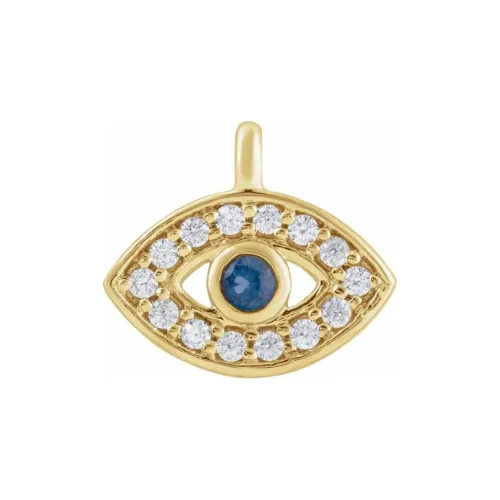 Evil Eye Charm | Emerald | 14k Yellow Gold