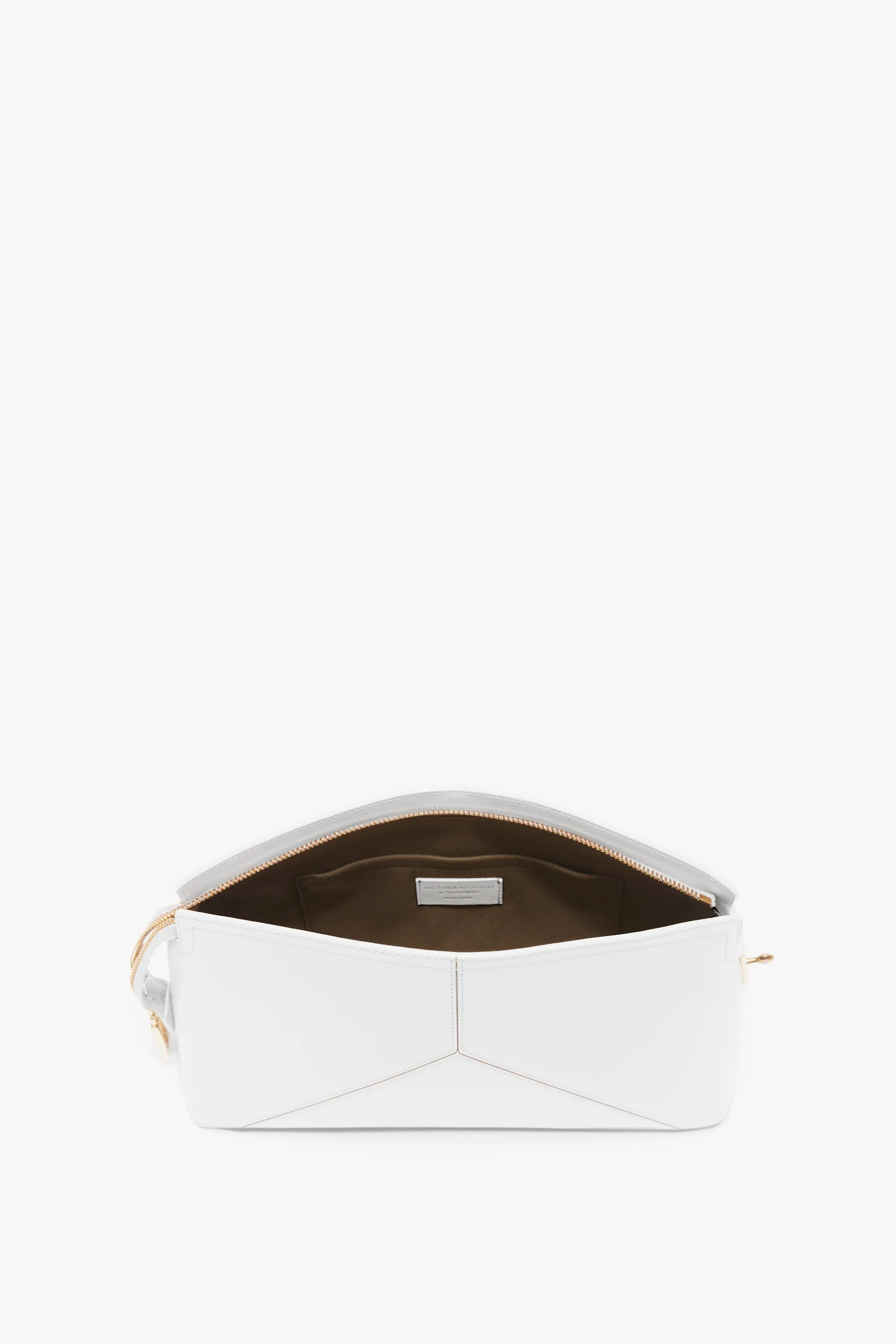 Exclusive Victoria Clutch Bag In White Leather