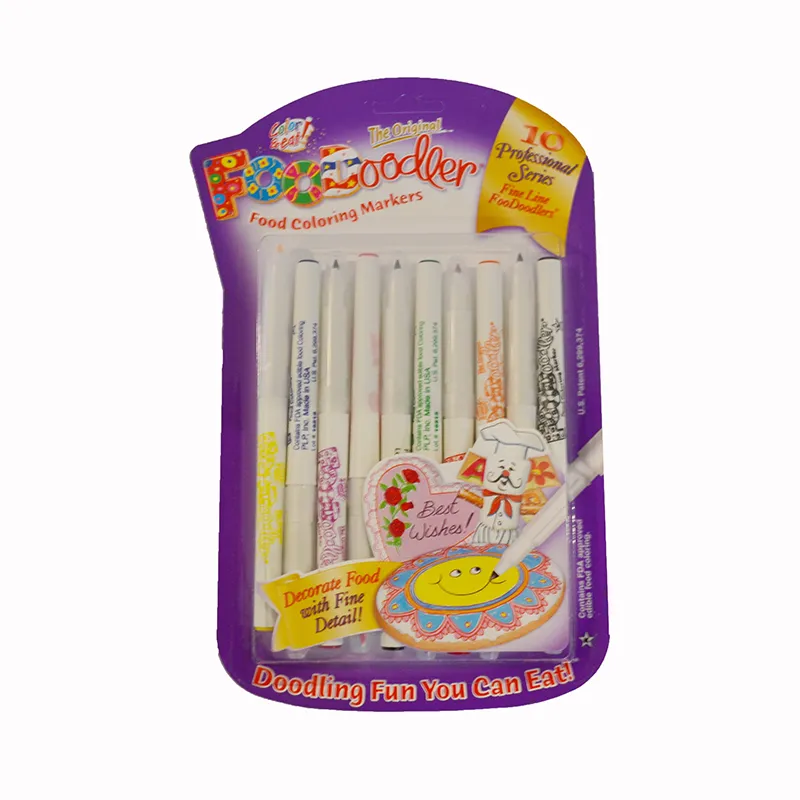 Foodoodlers Edible Markers - 10 Fine Tip Colours