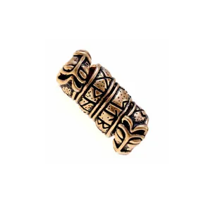 Fossi Wolf & Runes Bead - Bronze or Silver