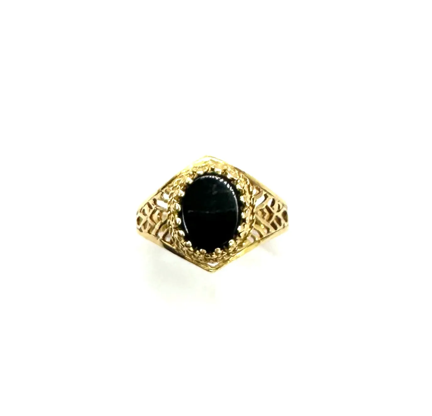 Framed Oval Onyx Ring