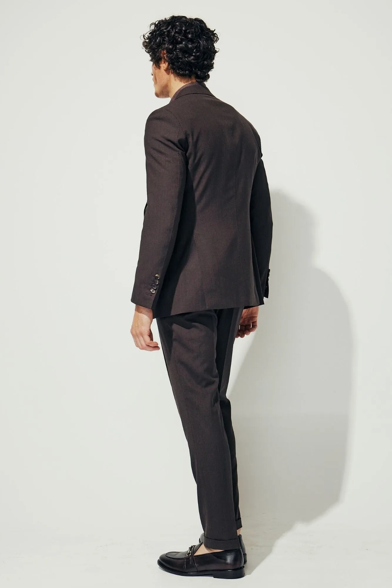 Greyson Milan Suit - Chocolate Brown Wool