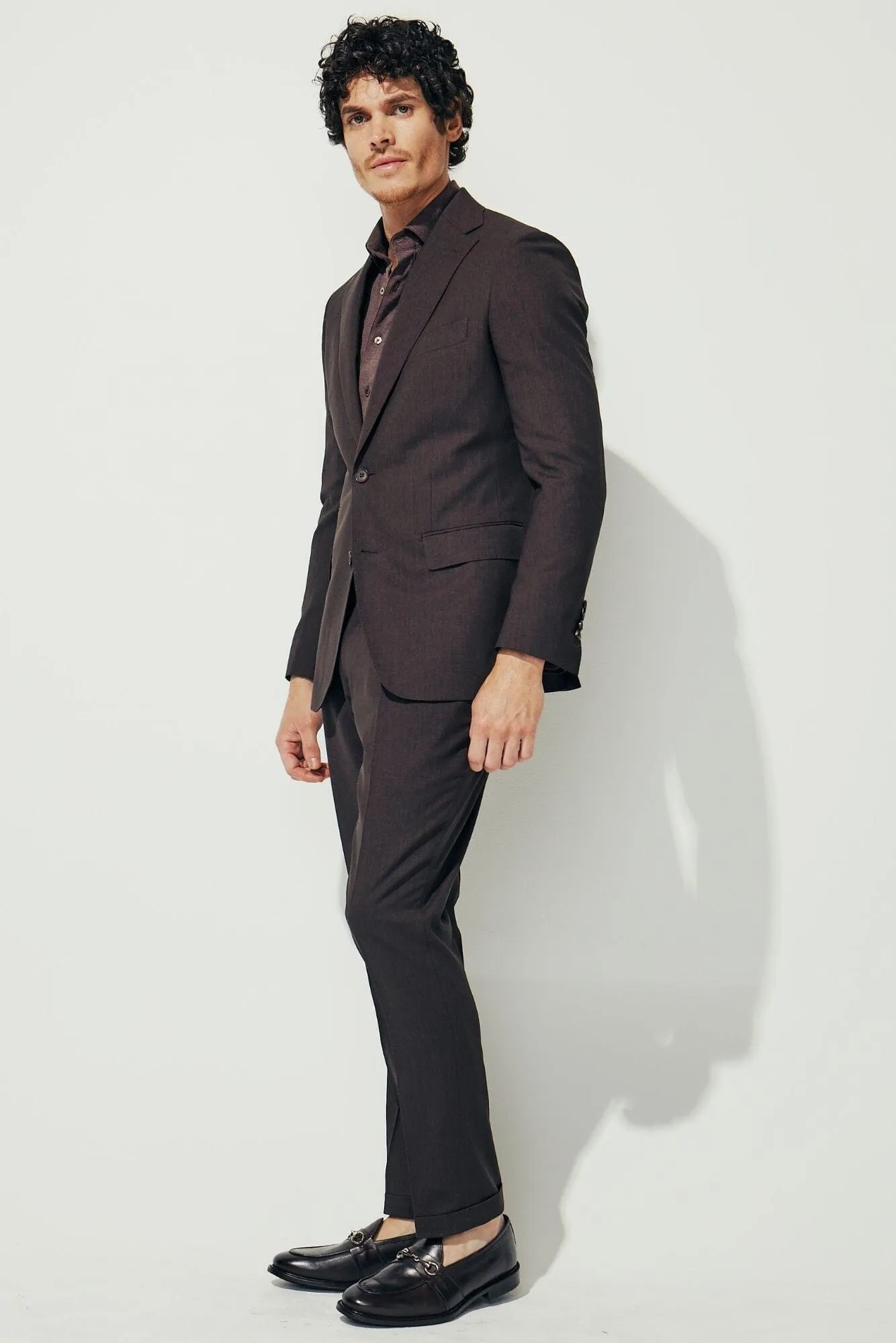 Greyson Milan Suit - Chocolate Brown Wool