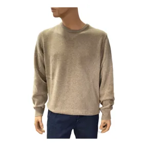 Italian Stories Men's hazelnut grass crew neck sweater