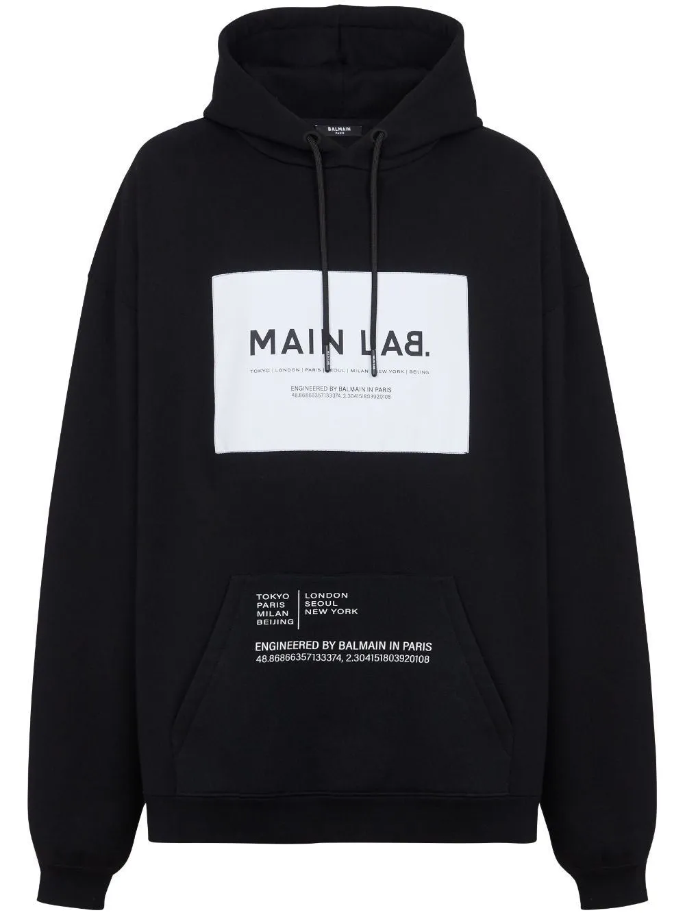 JERSEY & NYLON HOODIE