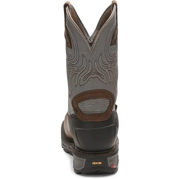 Justin Men's Tanker 11 Steel Toe Western Work Boot -Brown- WK2102