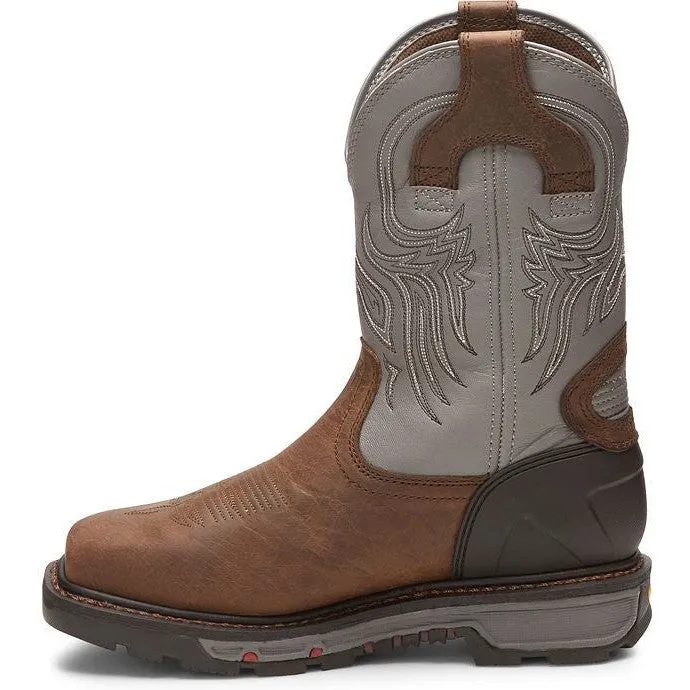 Justin Men's Tanker 11 Steel Toe Western Work Boot -Brown- WK2102