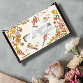 'Kalamkari' Birds Printed Tissue Box By Trendia Decor