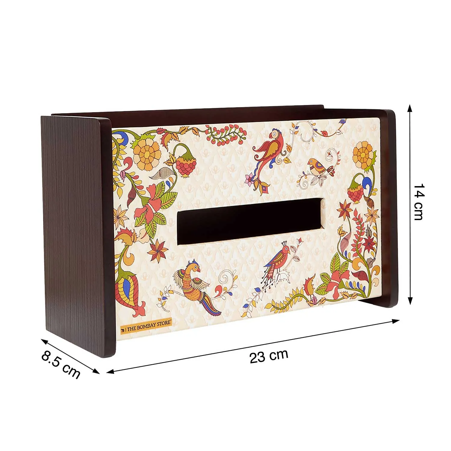 'Kalamkari' Birds Printed Tissue Box By Trendia Decor