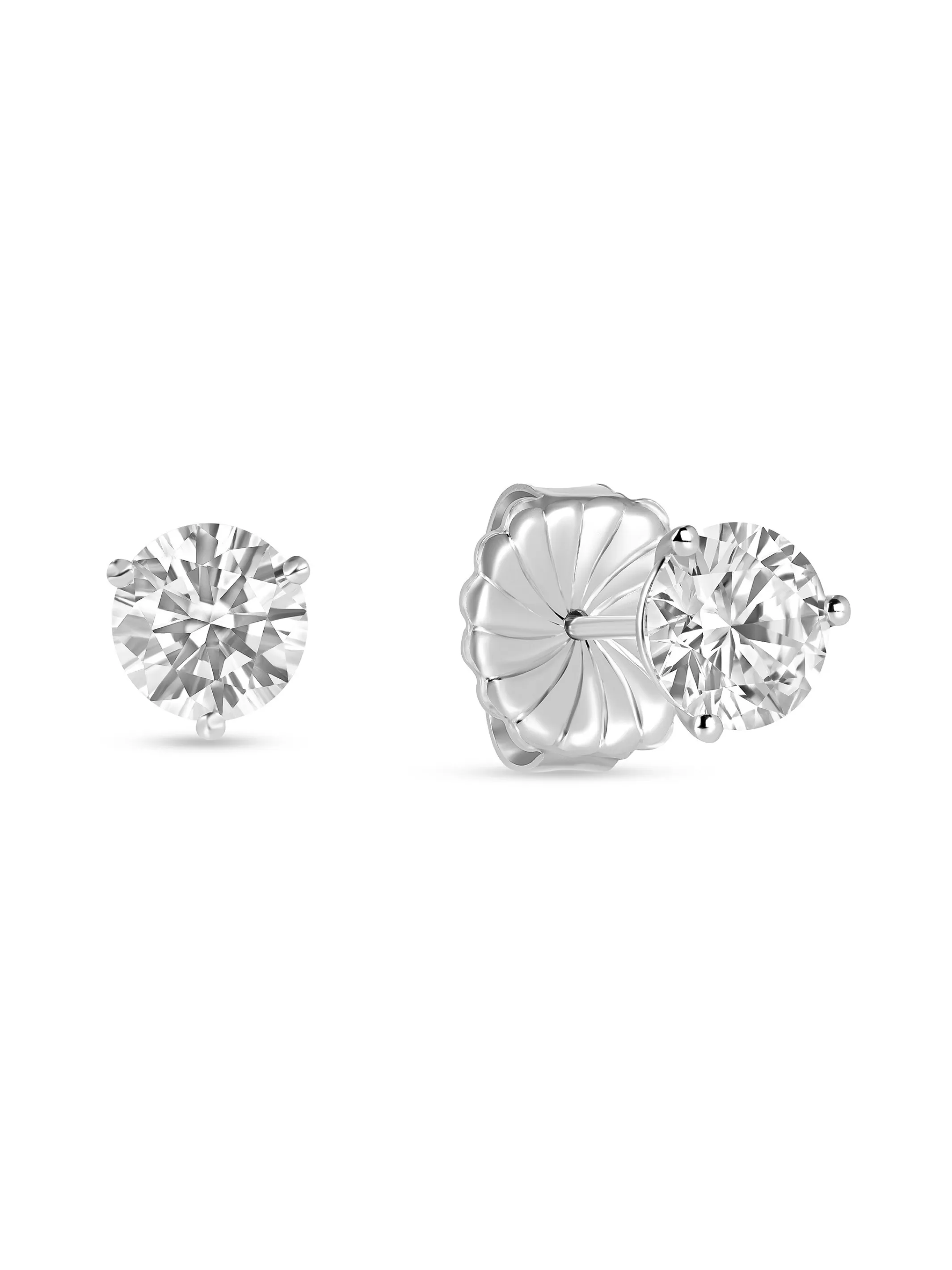 LeMel Round Diamond Stud Earrings 14K