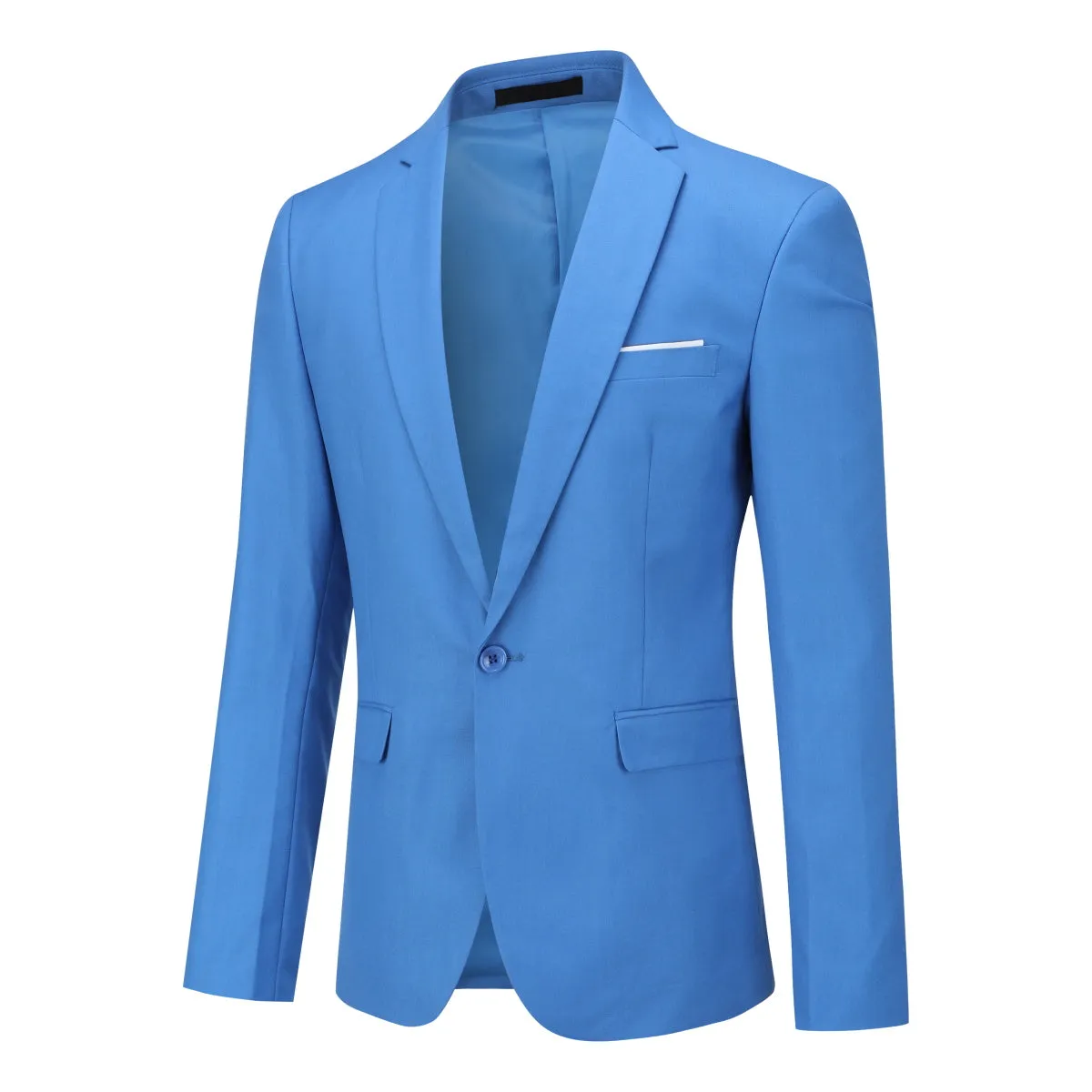 Light Blue Stylish Blazer One Button Casual Blazer